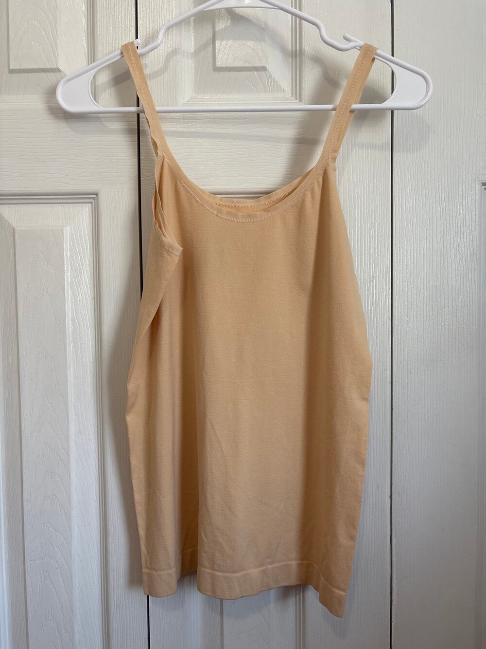 by Anthropologie Neutral Nude Scoop Neck Seamless Cami Tank Top Size Small